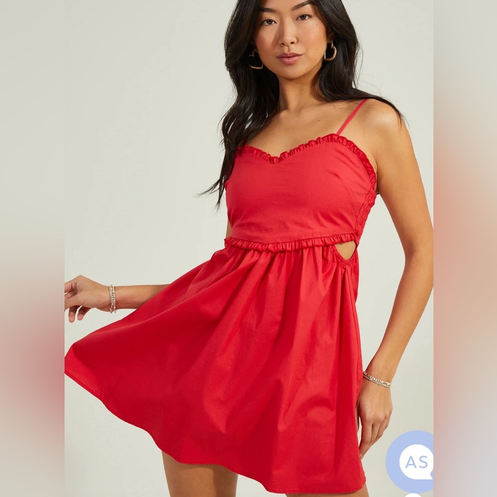 Altar'd State Red Spaghetti Strap Sundress for Prom